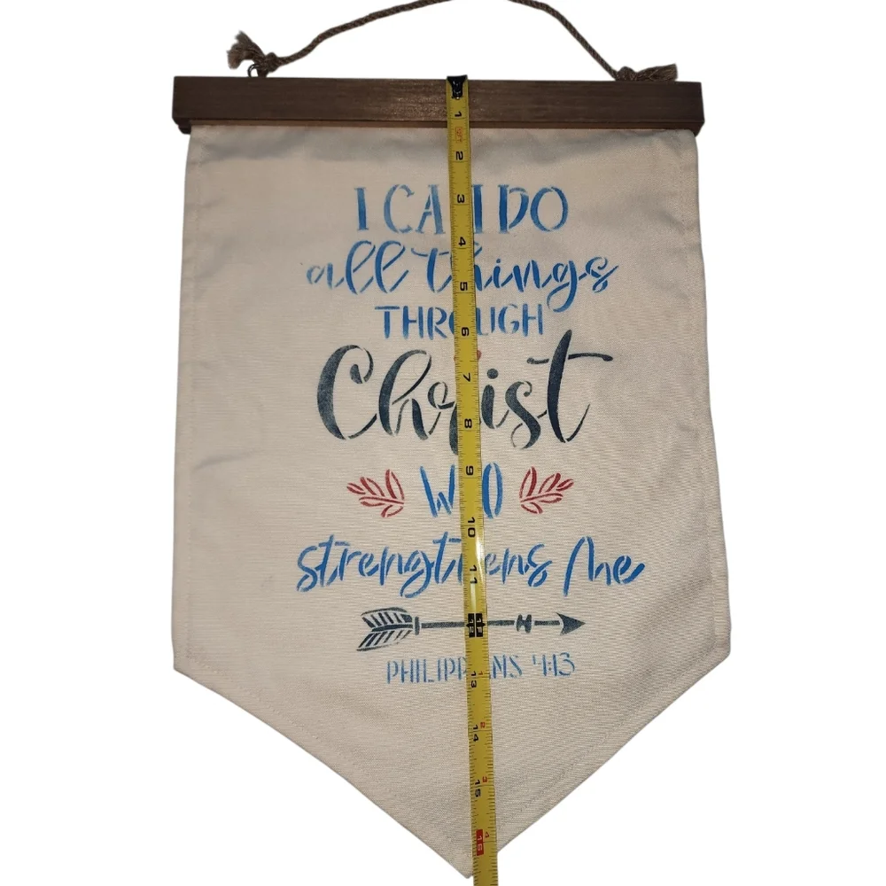 Canvas Bible Verse Inspirational Wall Hanging PHILLIPIANS 4:13